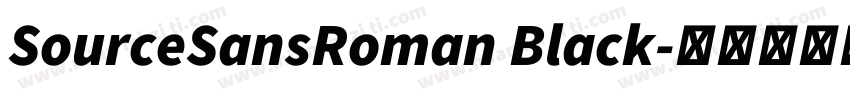 SourceSansRoman Black字体转换